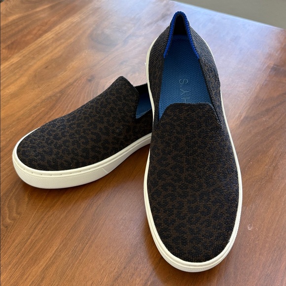 Rothy's The Sneaker Espresso Spot Cheetah Leopard Print Slip On Loafers Size 5.5 - Picture 6 of 9
